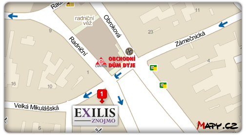 mapa Exilis Znojmo